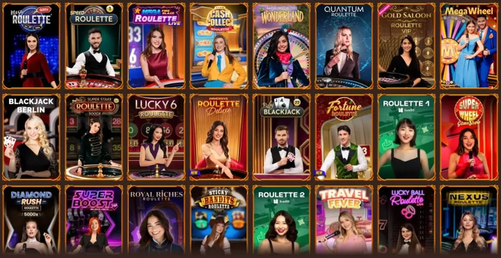 Live roulette, blackjack en spelshows bij AbuKing