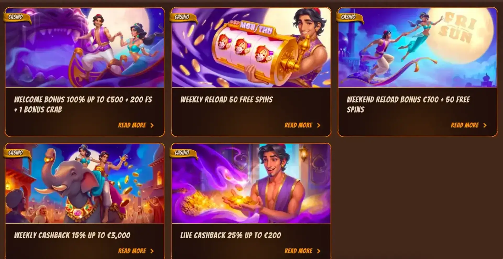 Overzicht van AbuKing Casino promoties